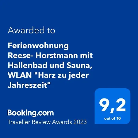 Reese- Horstmann Mit Hallenbad Und Sauna, Wlan Harz Zu Jeder Jahreszeit Apartment